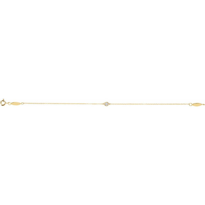 18K Gold Bezel Diamond Bracelet