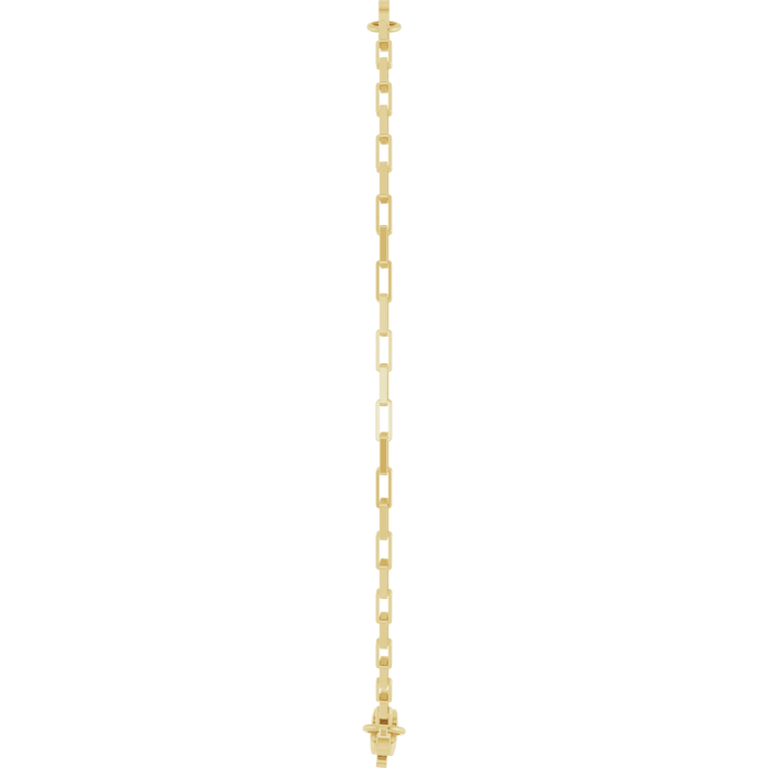 14K Gold Engravable Paperclip-Style Bracelet