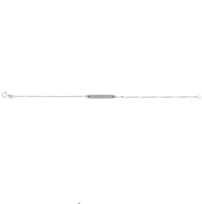 14K Gold Engravable Bar Bracelet
